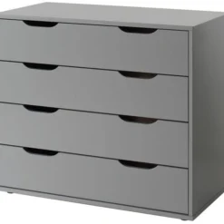 Chambre Enfant 3 Pièces Lit Mezzanine Lit Simple Et Commode 4 Tiroirs Pin Massif Gris Pino 90/140x200 Cm -Repose Lit Soldes Boutique chambre enfant 3 pieces lit mezzanine lit simple et commode 4 tiroirs pin massif gris pino 90 140x200 cm 5420070235259 719627