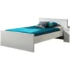 Lit 120x200 Cm Bois Laqué Blanc Lara -Repose Lit Soldes Boutique lit 120x200 cm bois laque blanc lara 5420070207102 690451