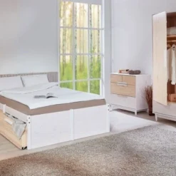 Lit 2 Tiroirs Pin Massif Blanc Et Clair Pipou 14 Lit 2 Tiroirs Pin Massif Blanc Et Clair Pipou -Repose Lit Soldes Boutique lit 2 tiroirs pin massif blanc et clair pipou 4010340033459 335969