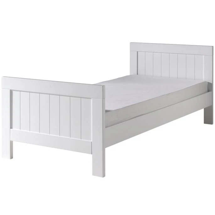 Lit 90x200 Cm Bois Laqué Blanc Lewis 3 Lit 90x200 Cm Bois Laqué Blanc Lewis