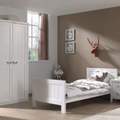 Lit 90x200 Cm Bois Laqué Blanc Lewis 9 Lit 90x200 Cm Bois Laqué Blanc Lewis -Repose Lit Soldes Boutique lit 90x200 cm bois laque blanc lewis 5420070213851 690590