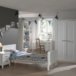 Lit 90x200 Cm Bois Laqué Blanc Lewis 11 Lit 90x200 Cm Bois Laqué Blanc Lewis -Repose Lit Soldes Boutique lit 90x200 cm bois laque blanc lewis 5420070213851 690592