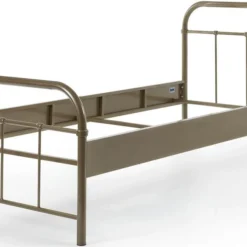 Lit 90x200 Cm Métal Taupe Boston