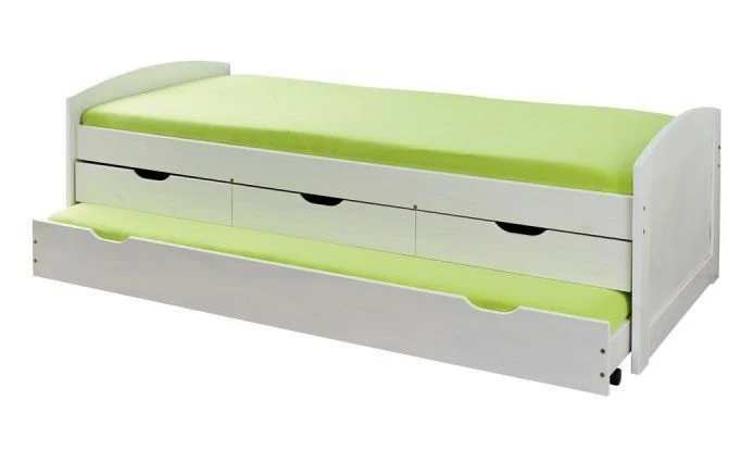 Lit Banquette 4 Tiroirs Pin Massif Blanc Zara 90x200 Cm 3 Lit Banquette 4 Tiroirs Pin Massif Blanc Zara 90x200 Cm