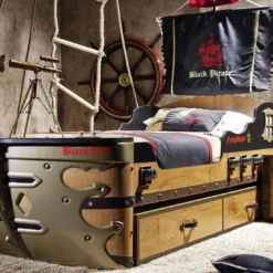 Lit Bateau Enfant Pirate Bois Clair 90x190 Cm -Repose Lit Soldes Boutique lit bateau enfant pirate bois clair 90x190 cm 8681875093292 1519028