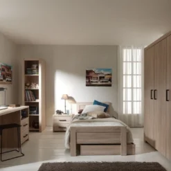 Lit Bois Chêne Clair Aline 90x200 Cm -Repose Lit Soldes Boutique lit bois chene clair aline 90x200 cm 5420070206402 689453