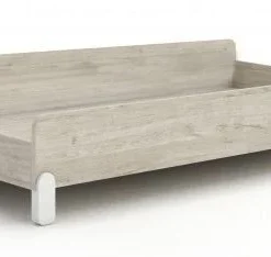 Lit Bois Clair Avec Pieds Blanc 90x190