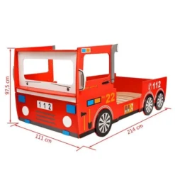 Lit Camion De Pompier Pour Enfants 200 X 90 Cm Rouge -Repose Lit Soldes Boutique lit camion de pompier pour enfants 200 x 90 cm rouge 8718475533283 605989