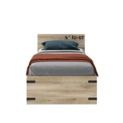 Lit Coffre Enfant - Décor Chene Kronberg - Sommier Inclus - 90x200 Cm - CARGO -Repose Lit Soldes Boutique lit coffre enfant decor chene kronberg sommier inclus 90x200 cm cargo 3605095716835 535710