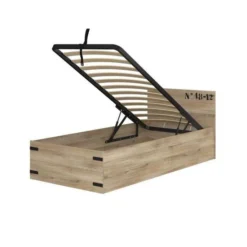 Lit Coffre Enfant - Décor Chene Kronberg - Sommier Inclus - 90x200 Cm - CARGO -Repose Lit Soldes Boutique lit coffre enfant decor chene kronberg sommier inclus 90x200 cm cargo 3605095716835 535712