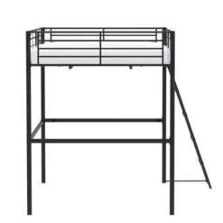 Lit Double Mezzanine En Métal Noir Optak 140x190 Cm -Repose Lit Soldes Boutique lit double mezzanine en metal noir optak 140x190 cm 3666722910637 453452