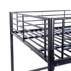 Lit Double Mezzanine En Métal Noir Optak 140x190 Cm -Repose Lit Soldes Boutique lit double mezzanine en metal noir optak 140x190 cm 3666722910637 453453