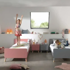 Lit Enfant 90x200 Cm Avec Sommier Bois Terre Rose Satiné Funy 9 Lit Enfant 90x200 Cm Avec Sommier Bois Terre Rose Satiné Funy -Repose Lit Soldes Boutique lit enfant 90x200 cm avec sommier bois terre rose satine funy 5420070232449 692236