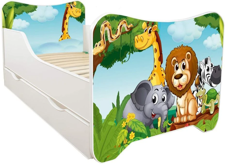 Lit Enfant à Tiroir Et Matelas 70x140 Cm Africa 4 Lit Enfant à Tiroir Et Matelas 70x140 Cm Africa – Image 2