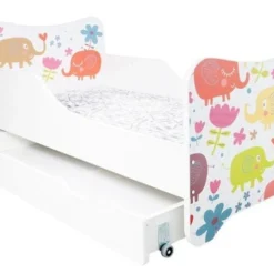 Lit Enfant à Tiroir éléphants 80x160