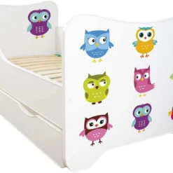 Lit Enfant à Tiroir Et Matelas 70x140 Cm Chouettes -Repose Lit Soldes Boutique lit enfant a tiroir et matelas 70x140 cm chouettes 5902533410347 569609