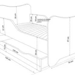 Lit Enfant à Tiroir Et Matelas 70x140 Cm Fusée -Repose Lit Soldes Boutique lit enfant a tiroir et matelas 70x140 cm fusee 5902533410262 1235846