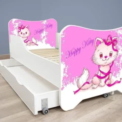 Lit Enfant à Tiroir Et Matelas 70x140 Cm Happy Kitty -Repose Lit Soldes Boutique lit enfant a tiroir et matelas 70x140 cm happy kitty 5902533410118 569835