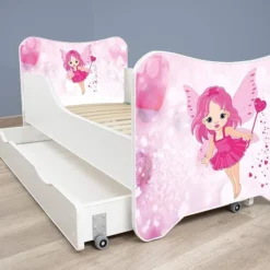 Lit Enfant à Tiroir Et Matelas 70x140 Cm Petite Fée