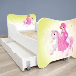 Lit Enfant à Tiroir Et Matelas 70x140 Cm Pony Poney -Repose Lit Soldes Boutique lit enfant a tiroir et matelas 70x140 cm pony poney 5902533410163 569787