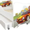Lit Enfant à Tiroir Et Matelas 70x140 Cm Racing Car