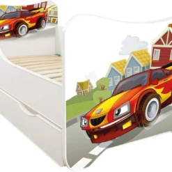 Lit Enfant à Tiroir Et Matelas 70x140 Cm Racing Car -Repose Lit Soldes Boutique lit enfant a tiroir et matelas 70x140 cm racing car 5902533410255 569799
