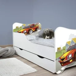 Lit Enfant à Tiroir Et Matelas 70x140 Cm Racing Car -Repose Lit Soldes Boutique lit enfant a tiroir et matelas 70x140 cm racing car 5902533410255 569802