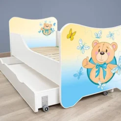 Lit Enfant à Tiroir Et Matelas 70x140 Cm Teddu Bear -Repose Lit Soldes Boutique lit enfant a tiroir et matelas 70x140 cm teddu bear 5902533410217 569680