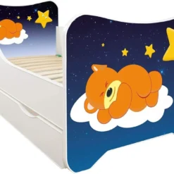 Lit Enfant à Tiroir Et Matelas 70x140 Cm Teddy Dort -Repose Lit Soldes Boutique lit enfant a tiroir et matelas 70x140 cm teddy dort 5902533410293 569643