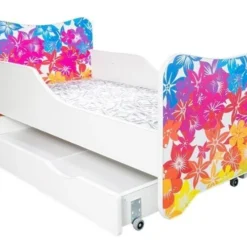 Lit Enfant à Tiroir Fleurs 80x160