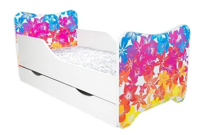 Lit Enfant à Tiroir Fleurs 80x160 4 Lit Enfant à Tiroir Fleurs 80x160 – Image 2