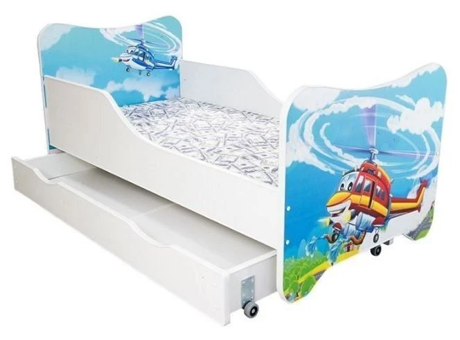 Lit Enfant à Tiroir Hélicoptère 80x160 3 Lit Enfant à Tiroir Hélicoptère 80x160