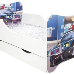 Lit Enfant à Tiroir Police 80x160 -Repose Lit Soldes Boutique lit enfant a tiroir police 80x160 278411