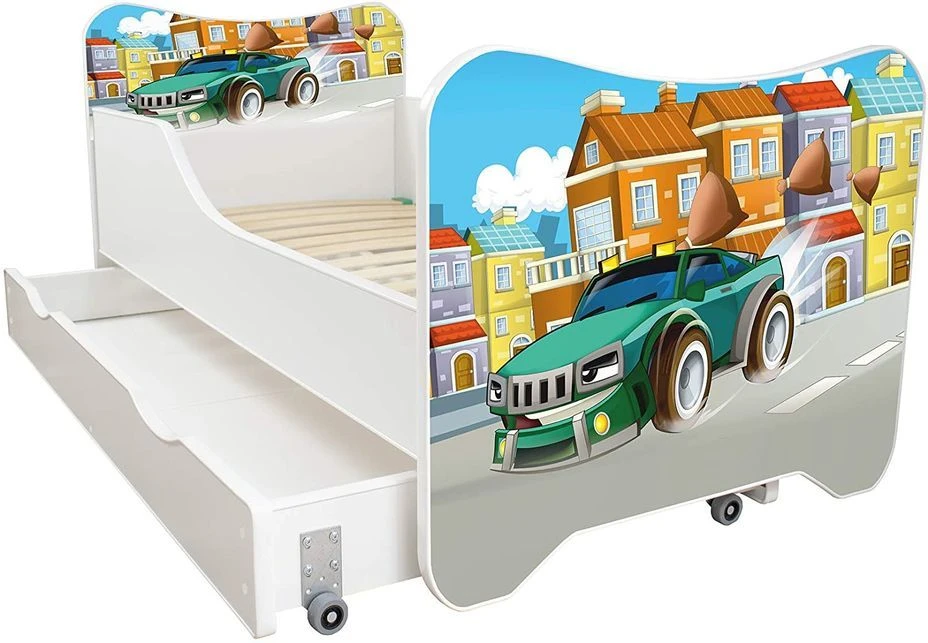 Lit Enfant à Tiroir Et Matelas 70x140 Cm Super Car 3 Lit Enfant à Tiroir Et Matelas 70x140 Cm Super Car