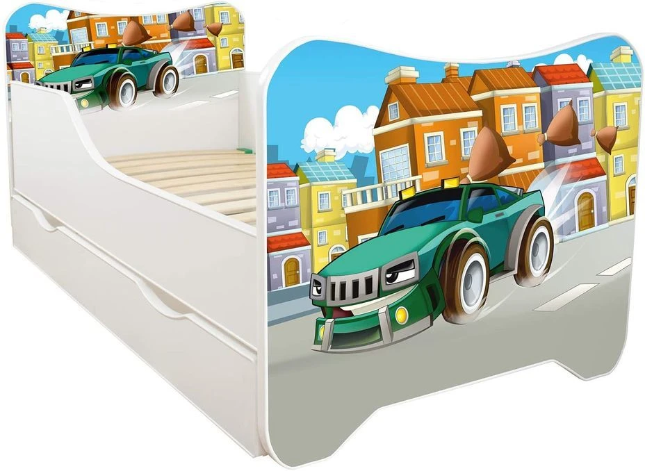 Lit Enfant à Tiroir Et Matelas 70x140 Cm Super Car 4 Lit Enfant à Tiroir Et Matelas 70x140 Cm Super Car – Image 2