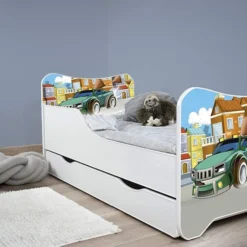 Lit Enfant à Tiroir Et Matelas 70x140 Cm Super Car 16 Lit Enfant à Tiroir Et Matelas 70x140 Cm Super Car -Repose Lit Soldes Boutique lit enfant a tiroir super car melamine muticolore 70x140 cm 5902533410187 569686