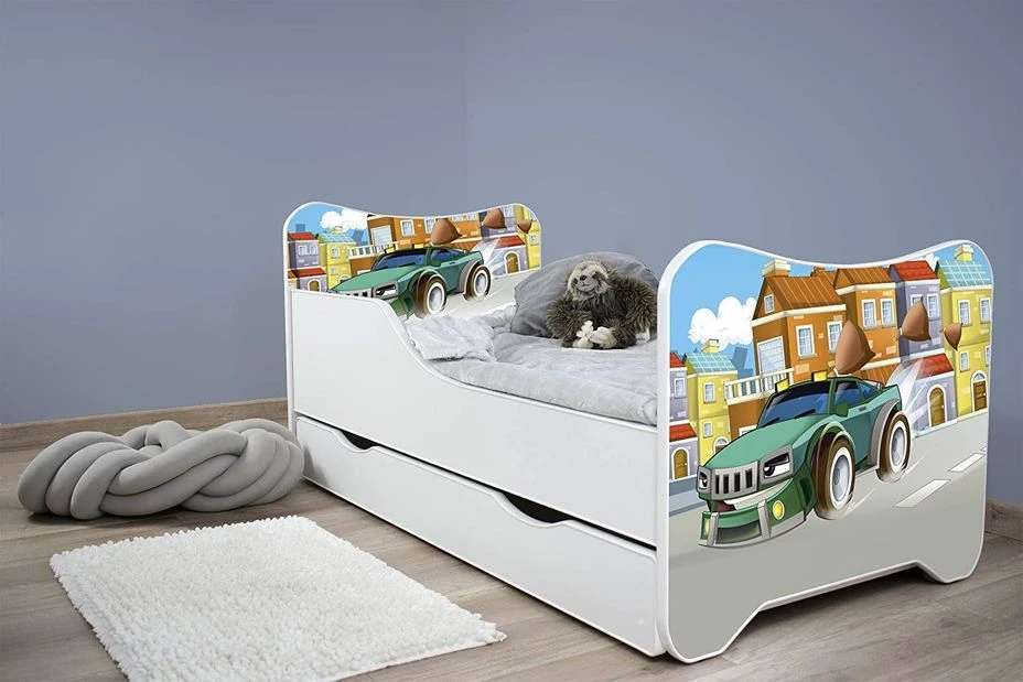 Lit Enfant à Tiroir Et Matelas 70x140 Cm Super Car 9 Lit Enfant à Tiroir Et Matelas 70x140 Cm Super Car – Image 7