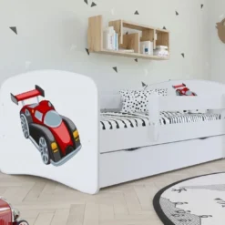 Lit Enfant Automobile Avec Sommiers Et Barrière De Sécurité Amovible Drimy -Repose Lit Soldes Boutique lit enfant automobile avec sommiers et barriere de securite amovible drimy 3666722166225 1235166