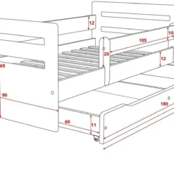 Lit Enfant Avec Barrière De Sécurité Amovible Blanc Et Rose Moly -Repose Lit Soldes Boutique lit enfant avec barriere de securite amovible blanc et rose moly 3666722174589 1223621