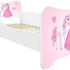 Lit Enfant Avec Matelas Princesse Et Cheval 70x140 Cm