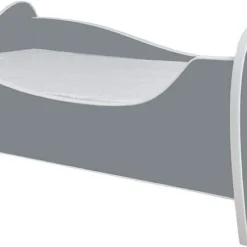 Lit Enfant Avec Matelas Uni Gris 70x140 Cm