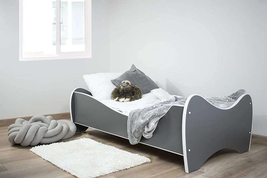 Lit Enfant Avec Matelas Uni Gris 70x140 Cm 8 Lit Enfant Avec Matelas Uni Gris 70x140 Cm – Image 6