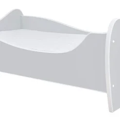 Lit Enfant Avec Matelas Uni Gris Pastel 70x140 Cm