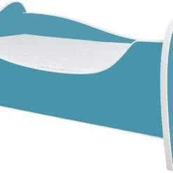 Lit Enfant Avec Matelas Uni Turquoise 70x140 Cm