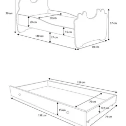 Lit Enfant Avec Motif Petit Panda 70x140 Ou 80x160 Cm - Matelas Inclus - Tiroir De Rangement -Repose Lit Soldes Boutique lit enfant avec motif petit panda 70x140 ou 80x160 cm matelas inclus tiroir de rangement 3666722947237 1511632