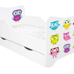 Lit Enfant Avec Sommier Et Matelas à Tiroir Chouettes 80x160 -Repose Lit Soldes Boutique lit enfant avec sommier et matelas a tiroir chouettes 80x160 278391