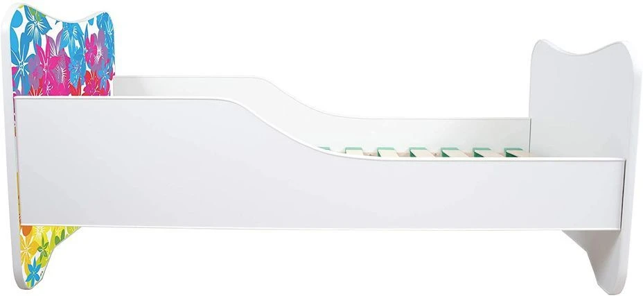 Lit Enfant Avec Sommier Et Matelas Fleurs 70x140 Cm 5 Lit Enfant Avec Sommier Et Matelas Fleurs 70x140 Cm – Image 3