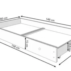 Lit Enfant Avec Tiroirs De Rangement Bois Blanc 80x160 Cm Petit Coeur Gris Kelly -Repose Lit Soldes Boutique lit enfant avec tiroirs de rangement bois blanc 80x160 cm petit coeur gris kelly 3666722947053 1510045