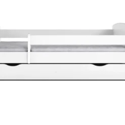 Lit Enfant Blanc Avec Sommiers Et Barrière De Sécurité Amovible Drimy -Repose Lit Soldes Boutique lit enfant blanc avec sommiers et barriere de securite amovible drimy 3666722169981 1235801