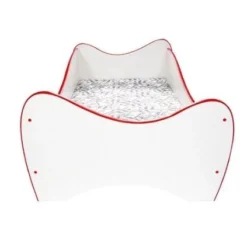 Lit Enfant Blanc Et Rouge 80x160 Cm Avec Sommier Et Matelas Shoopy -Repose Lit Soldes Boutique lit enfant blanc et rouge 80x160 cm avec sommier et matelas shoopy 5902533412082 276065